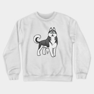 Dog - Siberian Husky - Black Crewneck Sweatshirt